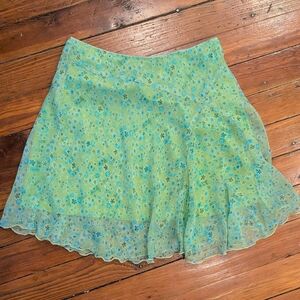Floral Green Skirt